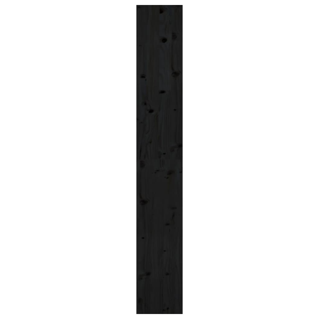 vidaXL Boekenkast/kamerscherm 80x30x199,5 cm massief grenenhout zwart