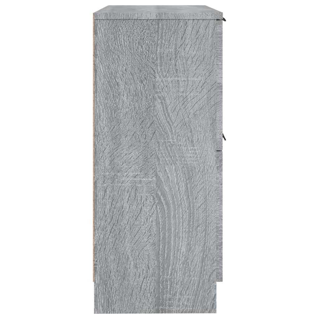 vidaXL Dressoirs 2 st 30x30x70 cm bewerkt hout grijs sonoma eikenkleur