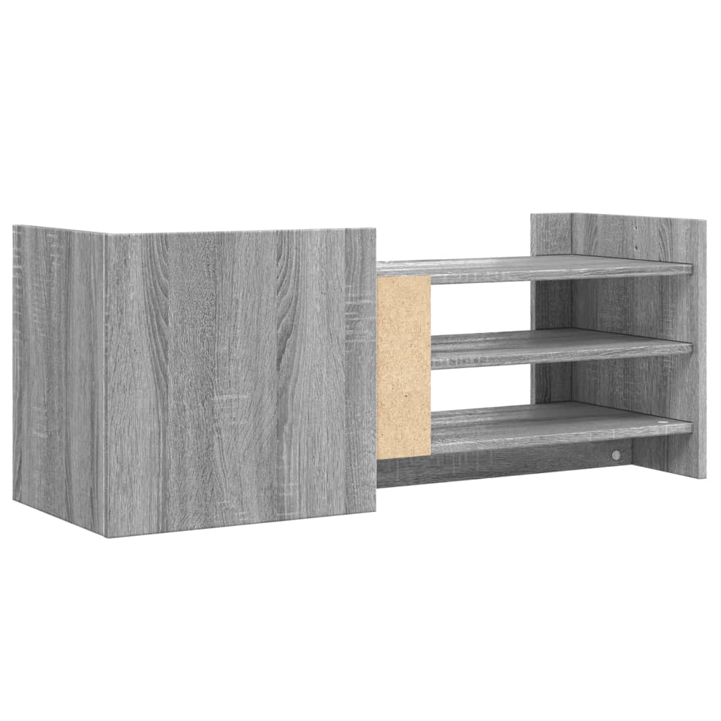 vidaXL Tv-meubel 100x35x40 cm bewerkt hout grijs sonoma eikenkleurig