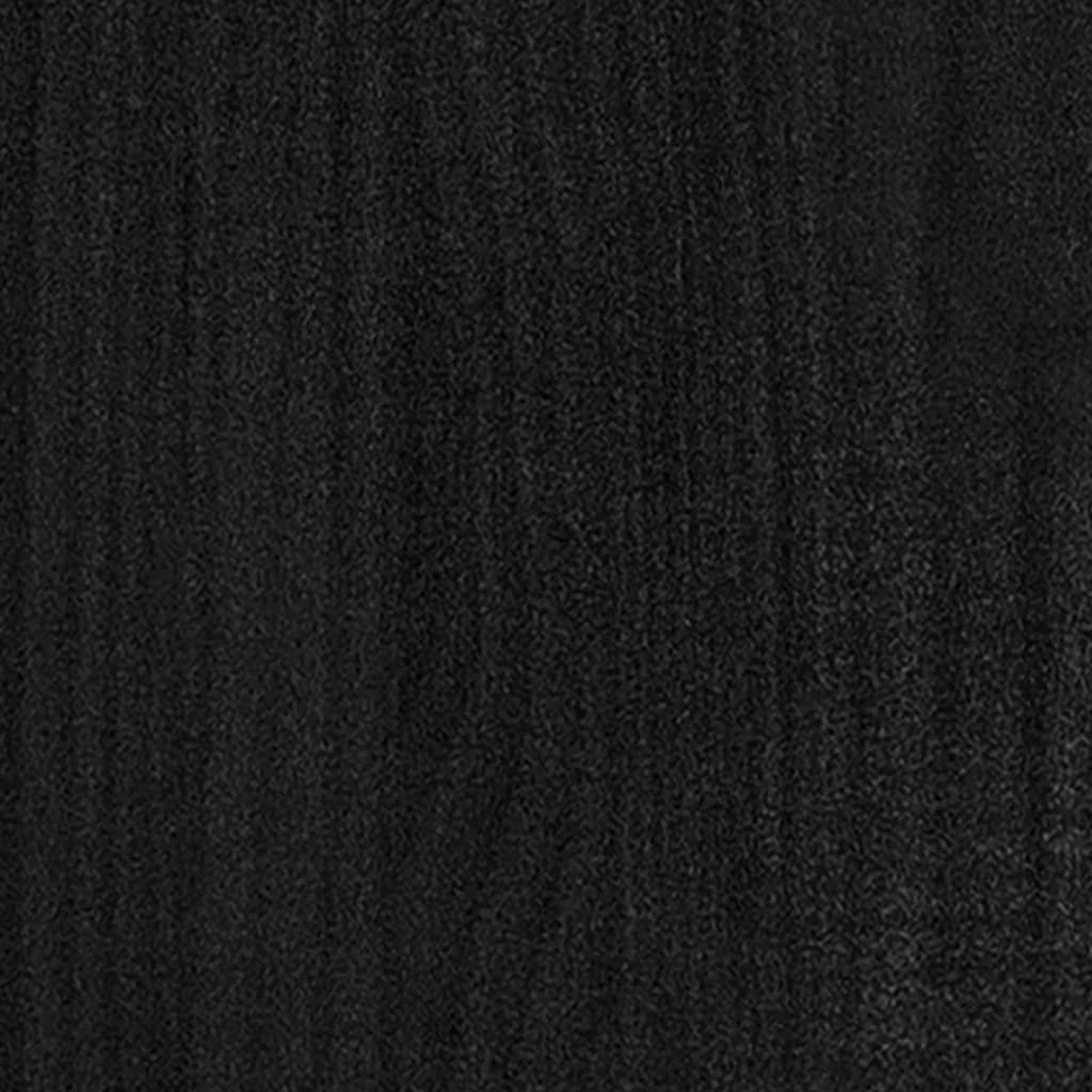 vidaXL Boekenkast/kamerscherm 100x30x103 cm massief grenenhout zwart