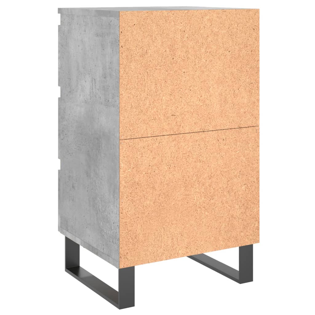 vidaXL Nachtkastjes 2 st 40x35x69 cm bewerkt hout betongrijs