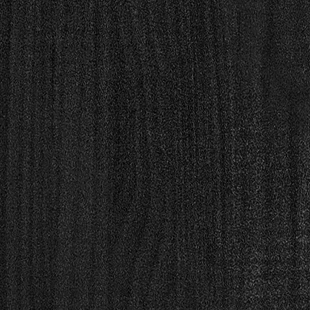 vidaXL Plantenbakken 2 st 70x31x70 cm massief grenenhout zwart