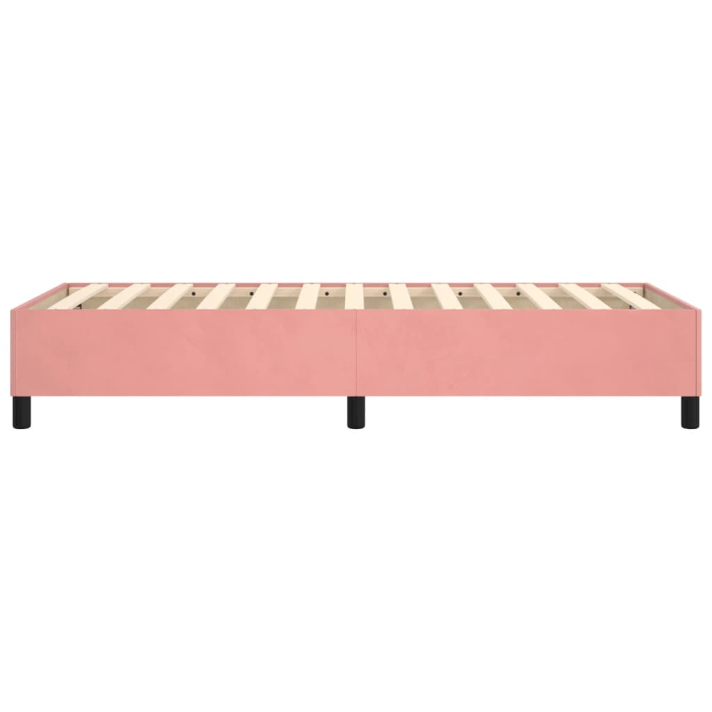 vidaXL Bedframe fluweel roze 90x200 cm
