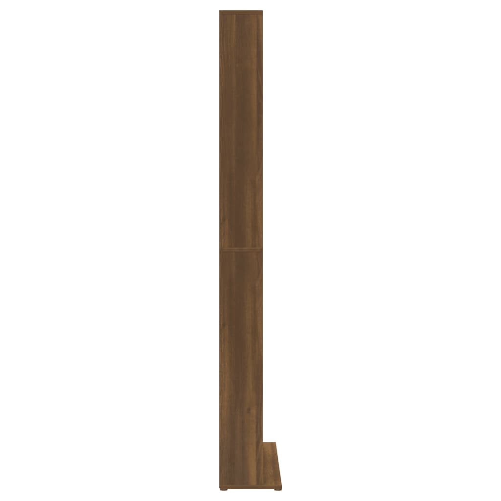 vidaXL Cd-kast 102x23x177,5 cm bewerkt hout bruin eikenkleur