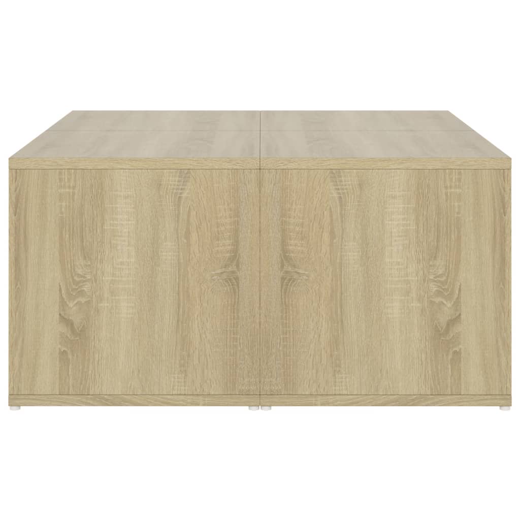 vidaXL Salontafels 4 st 33x33x33 cm bewerkt hout sonoma eikenkleurig