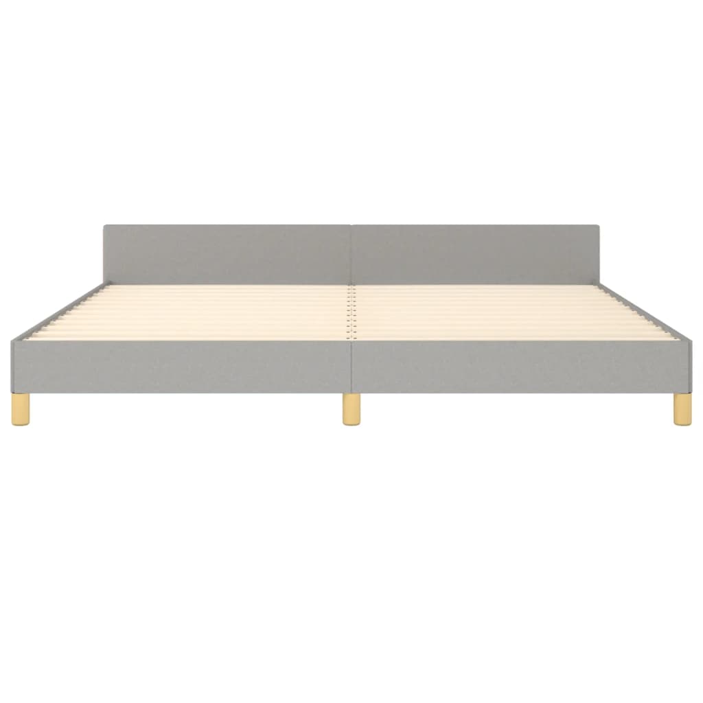 vidaXL Bedframe zonder matras stof lichtgrijs 200x200 cm