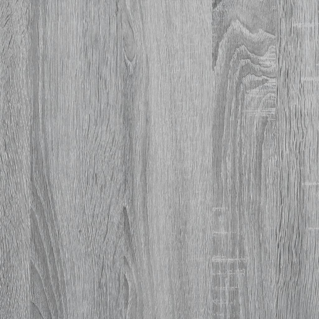 vidaXL Bedframe bewerkt hout metaal grijs sonoma eiken 150x200 cm