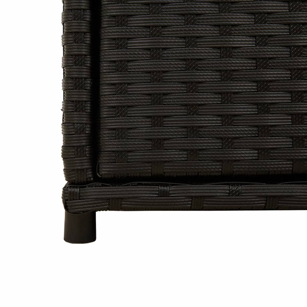 vidaXL Tuinkast 105x55x113 cm poly rattan zwart