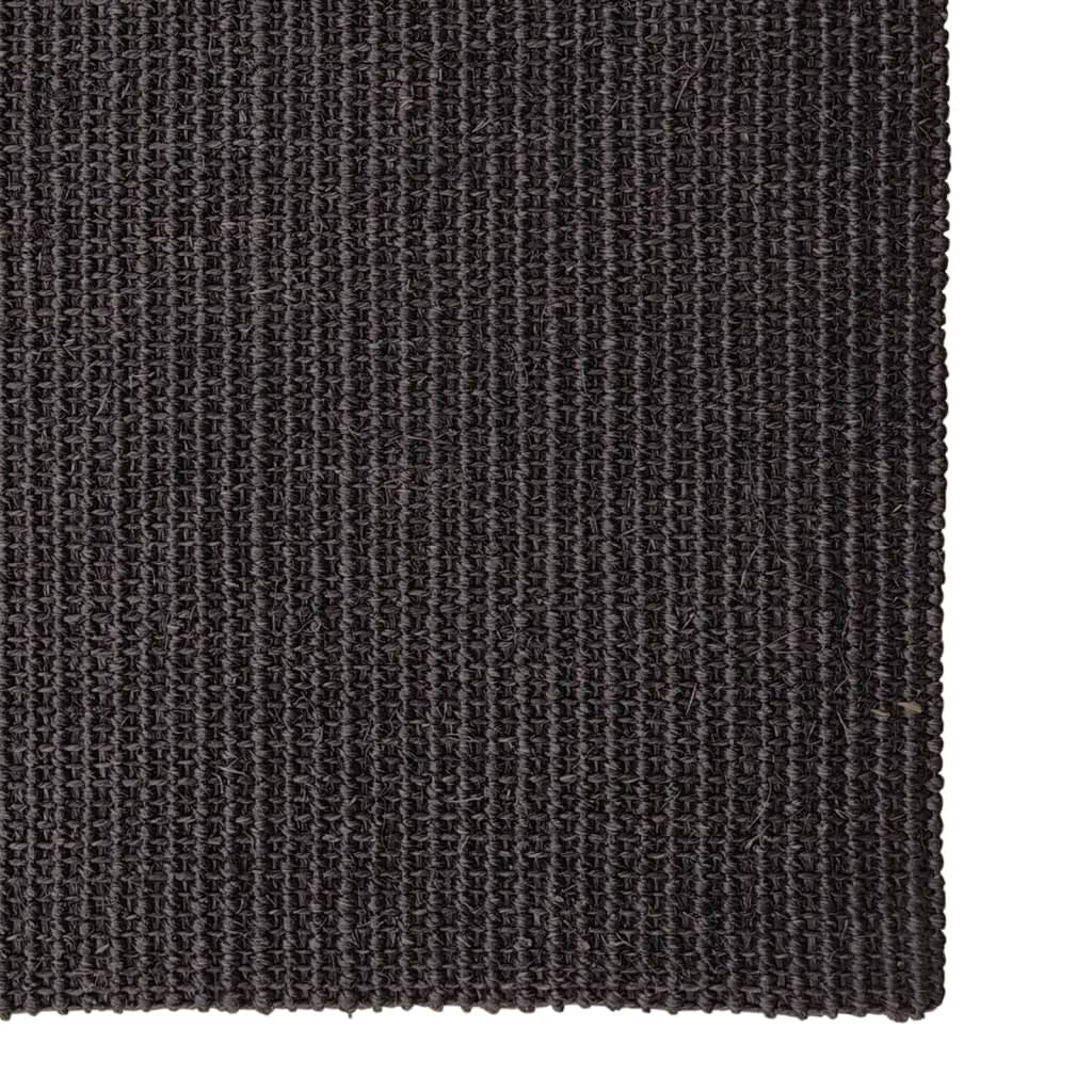 vidaXL Vloerkleed 100x250 cm natuurlijk sisal zwart