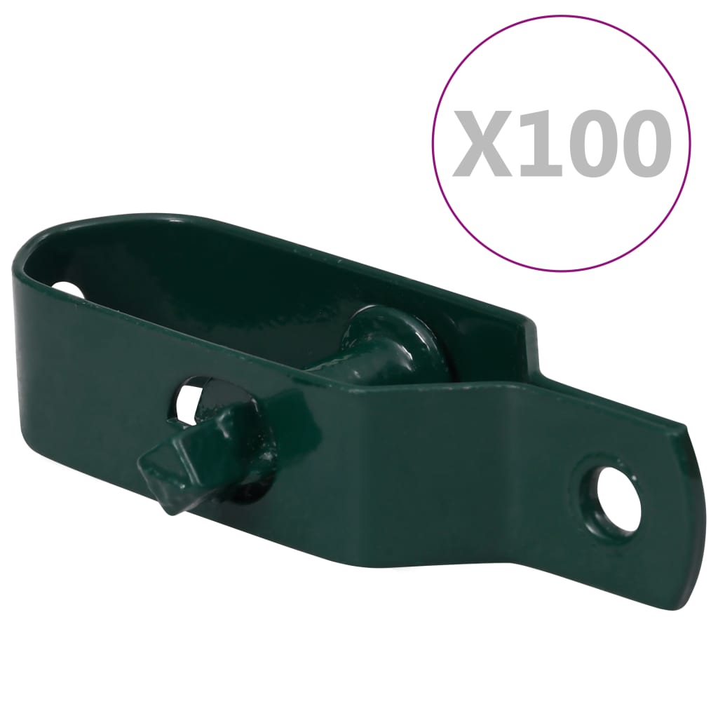 vidaXL Draadspanners 100 st 100 mm staal groen
