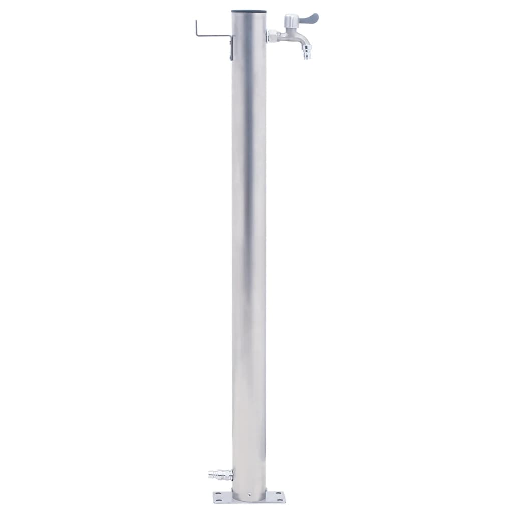 vidaXL Waterzuil rond 60 cm roestvrij staal