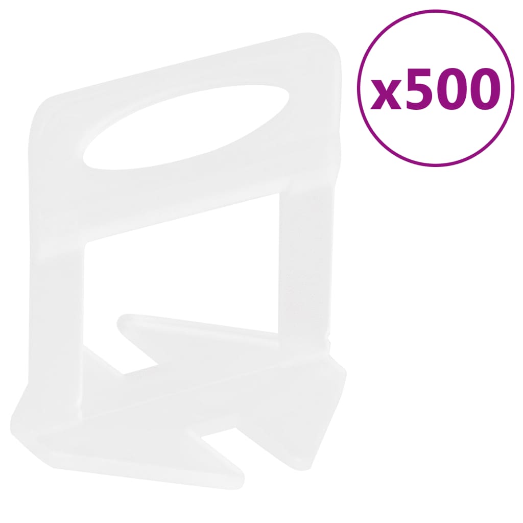 vidaXL Nivelleringssysteem voor tegels 250 wiggen 500 klemmen 1 mm