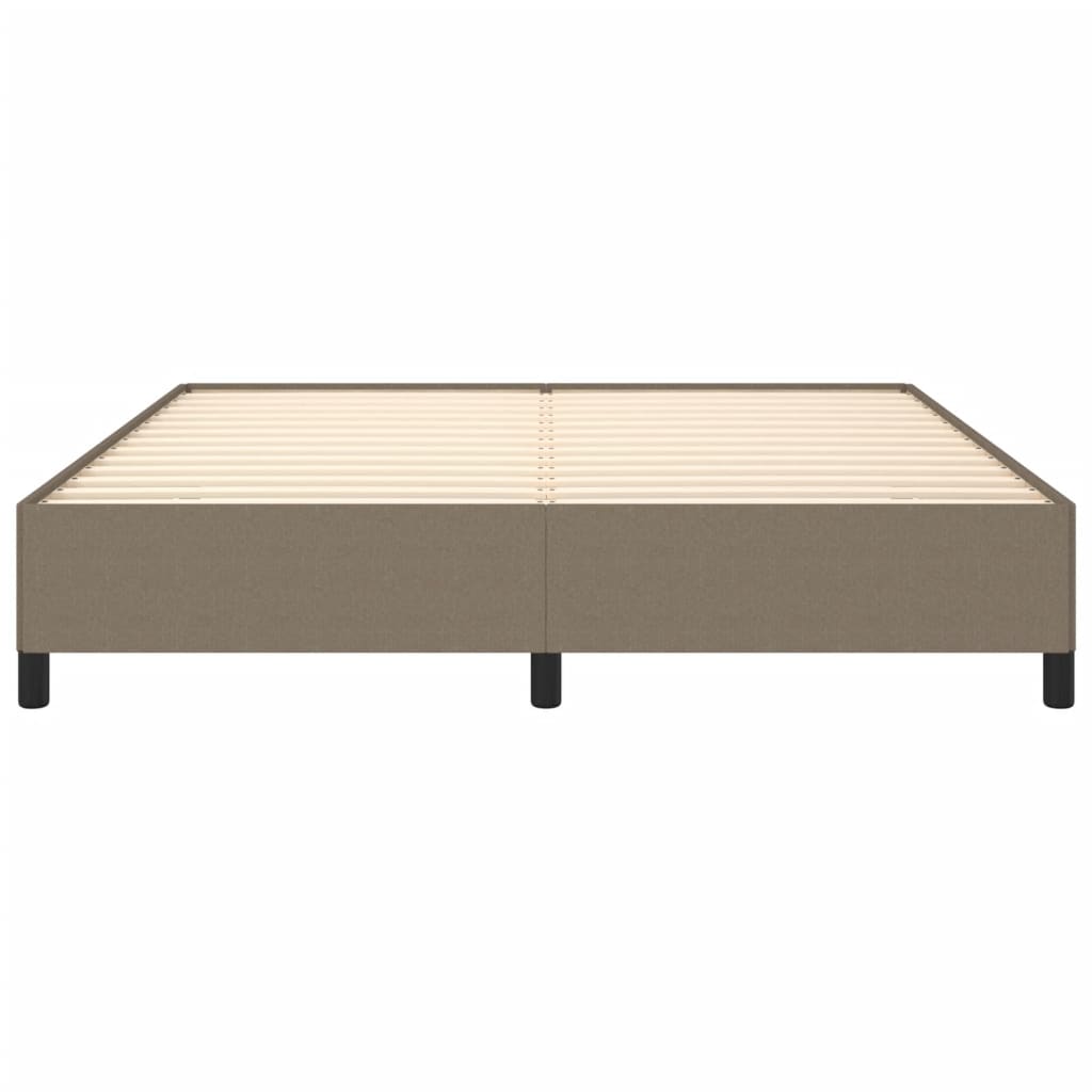 vidaXL Bedframe zonder matras stof taupe 180x200 cm