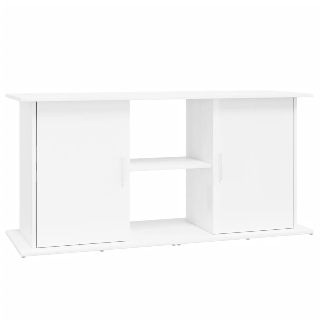 vidaXL Aquariumstandaard 121x41x58 cm bewerkt hout hoogglans wit