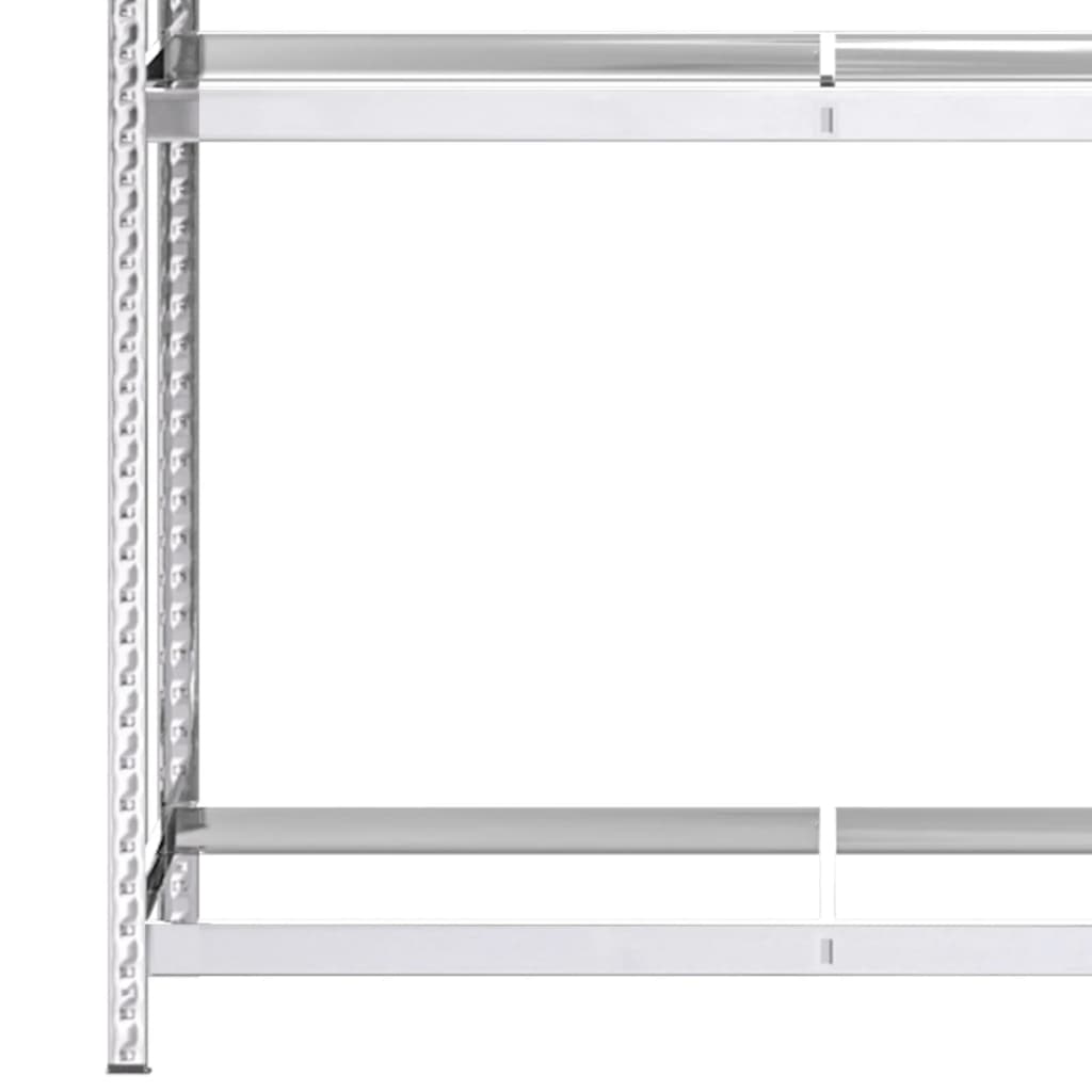 vidaXL Bandenrek 3-laags 110x40x200 cm staal zilverkleurig