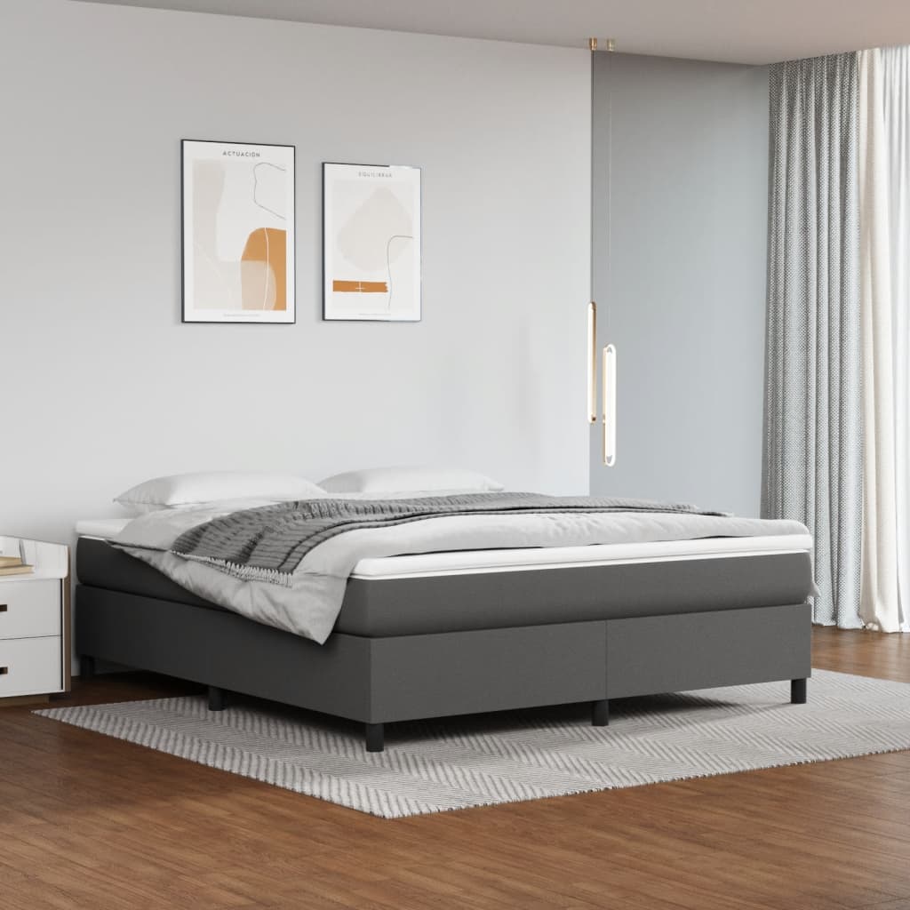 vidaXL Bedframe kunstleer grijs 160x200 cm