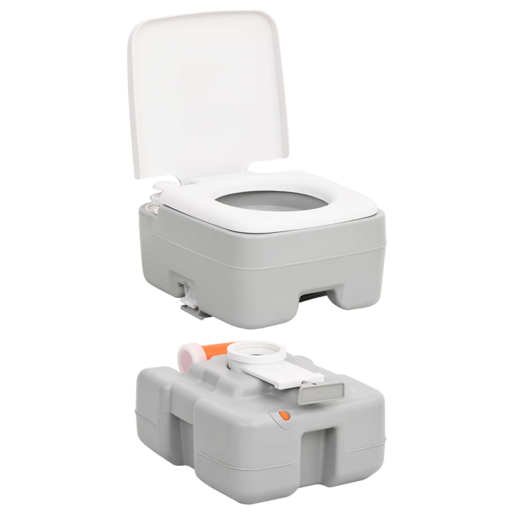 vidaXL Campingtoilet en watertankset draagbaar