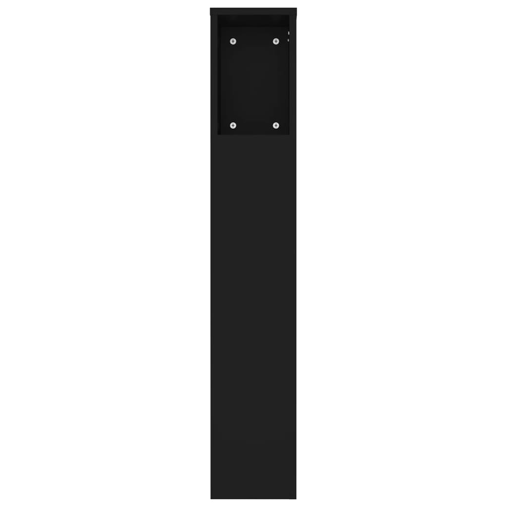 vidaXL Hoofdbordkast 180x18,5x104,5 cm zwart