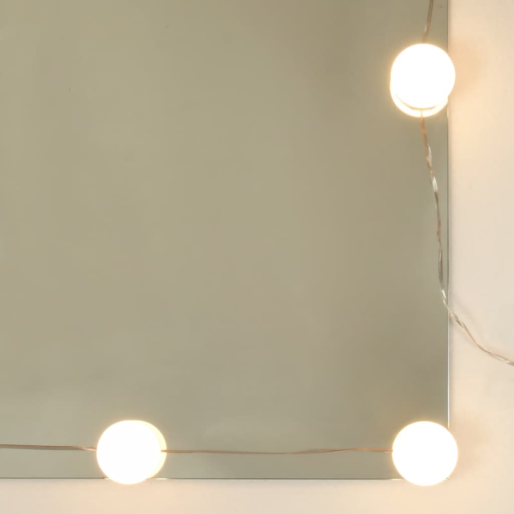 vidaXL Spiegelkast met LED-verlichting 76x15x55 cm bruin eikenkleur