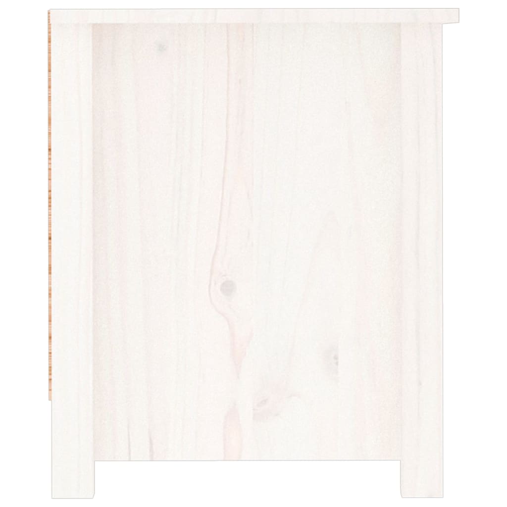 vidaXL Schoenenkast 110x38x45,5 cm massief grenenhout wit