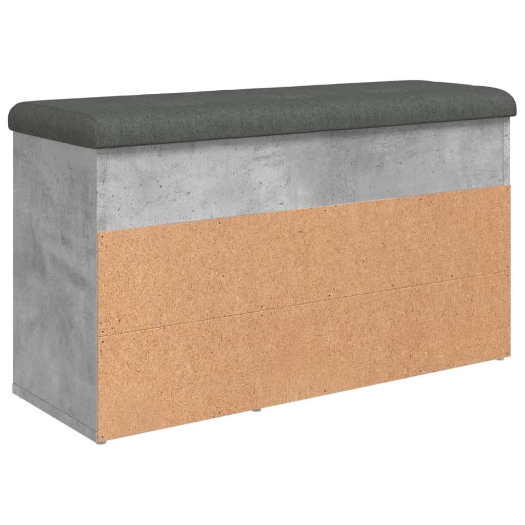 vidaXL Schoenenbank 82x32x45,5 cm bewerkt hout betongrijs