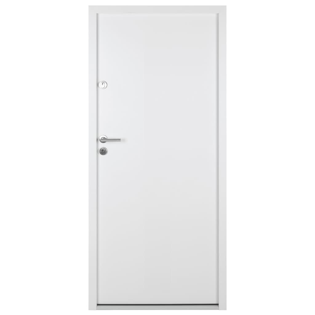 vidaXL Voordeur 90x200 cm aluminium wit