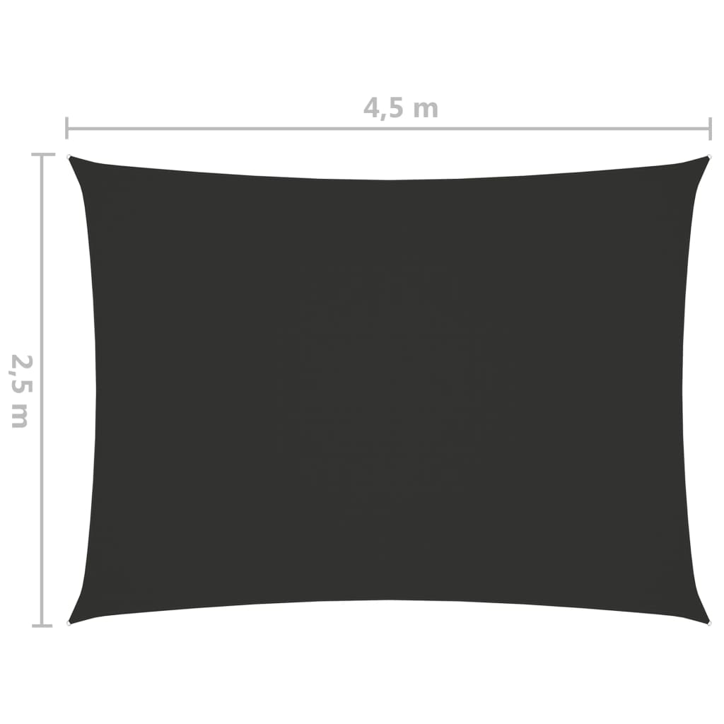 vidaXL Zonnescherm rechthoekig 2,5x4,5 m oxford stof antracietkleurig