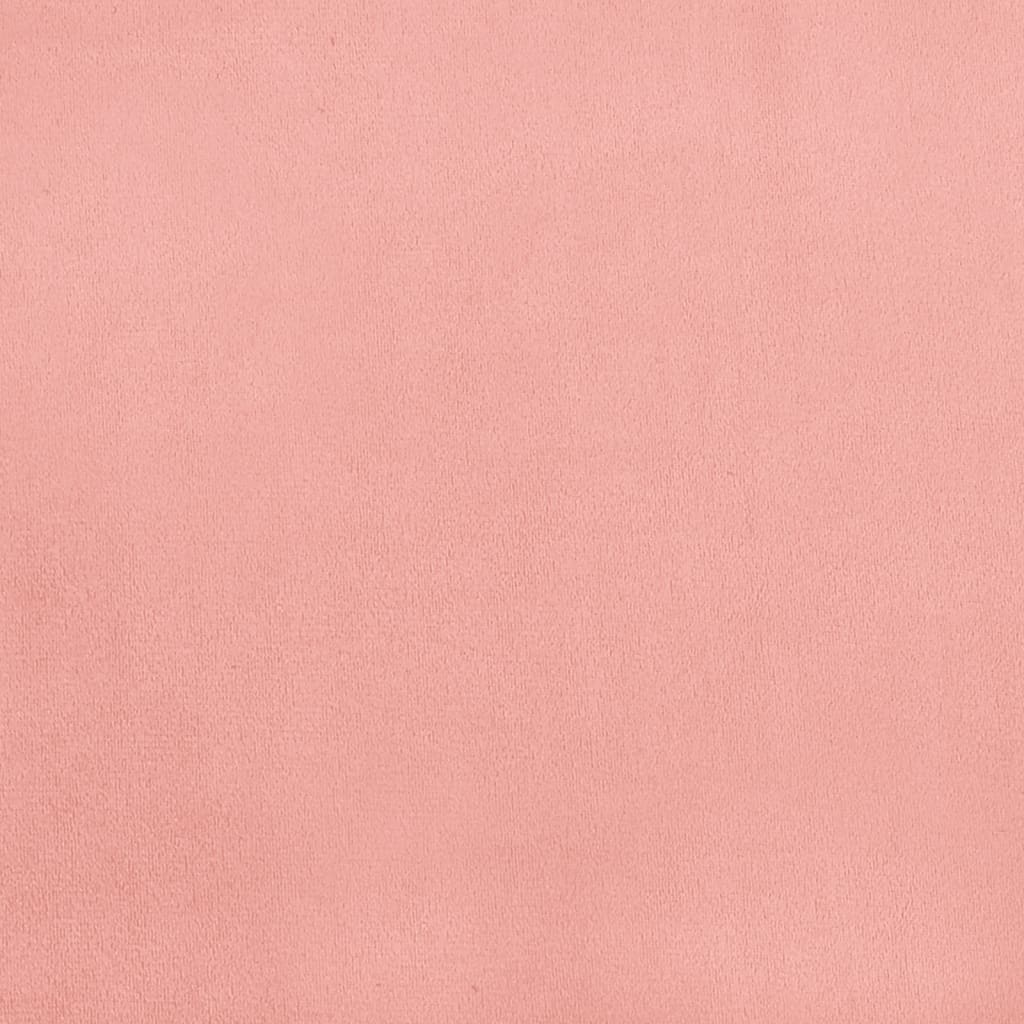 vidaXL Boxspring met matras fluweel roze 80x200 cm