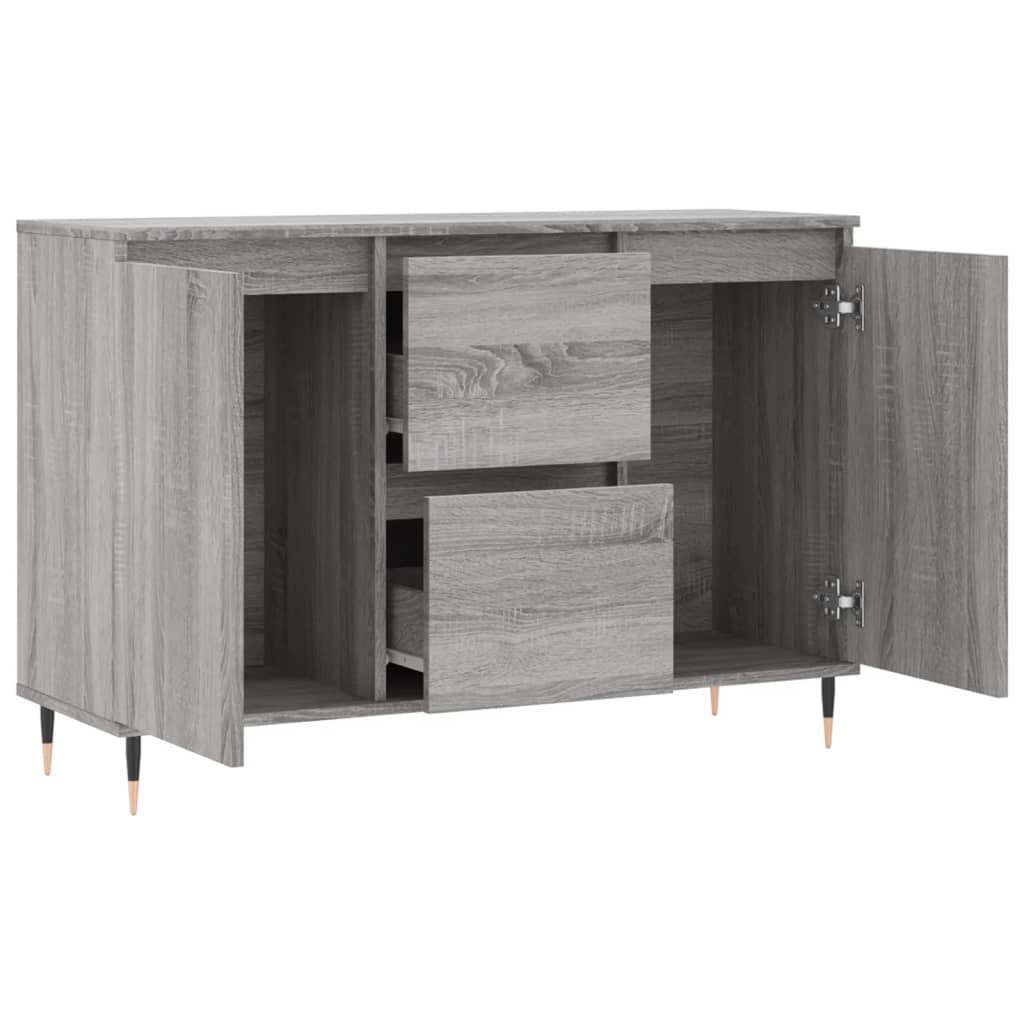 vidaXL Dressoir 104x35x70 cm bewerkt hout grijs sonoma eikenkleurig