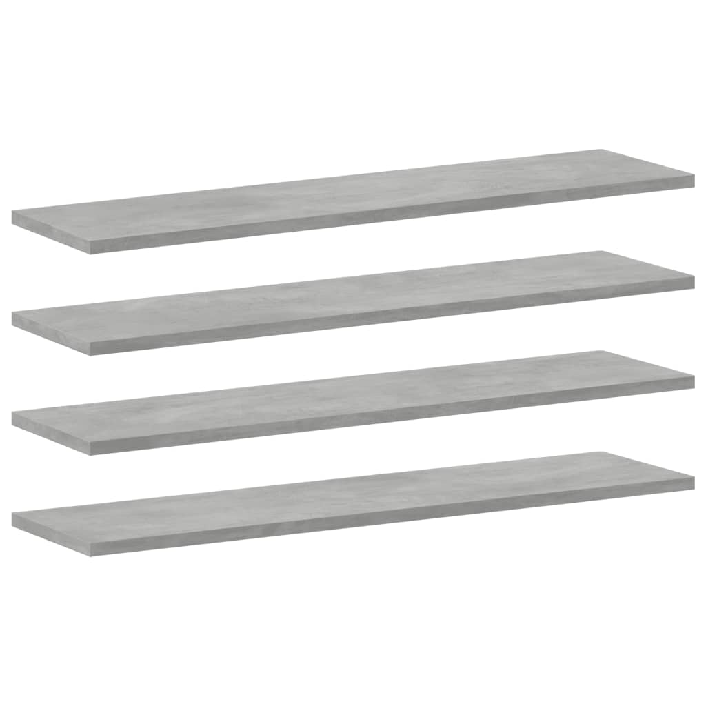 vidaXL Wandschappen 4 st 80x20x1,5 cm bewerkt hout betongrijs