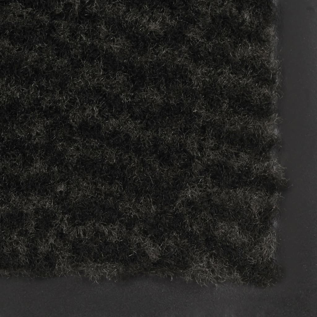 vidaXL Droogloopmat rechthoekig getuft 40x60 cm zwart