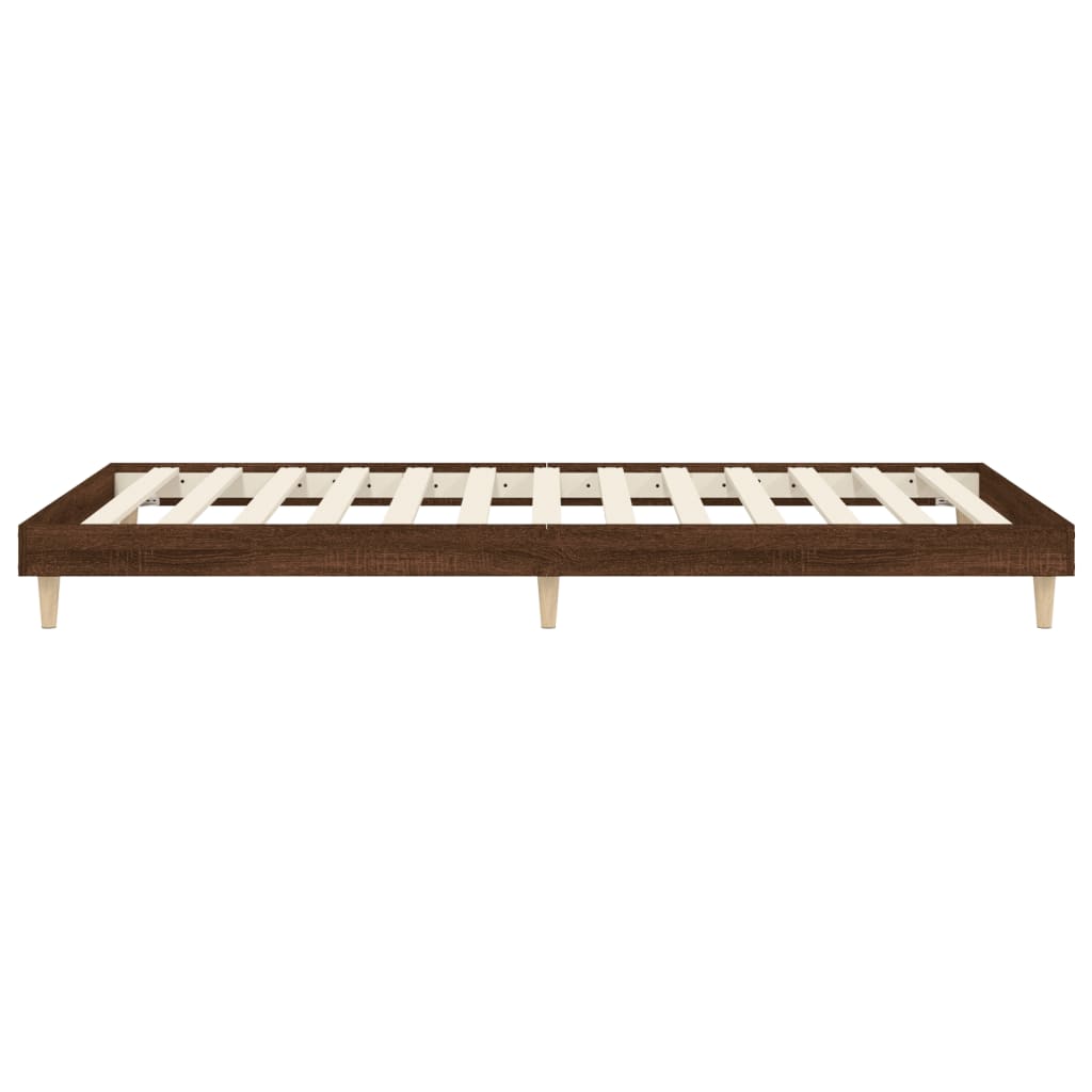 vidaXL Bedframe zonder matras bewerkt hout bruin eikenkleur 90x200 cm