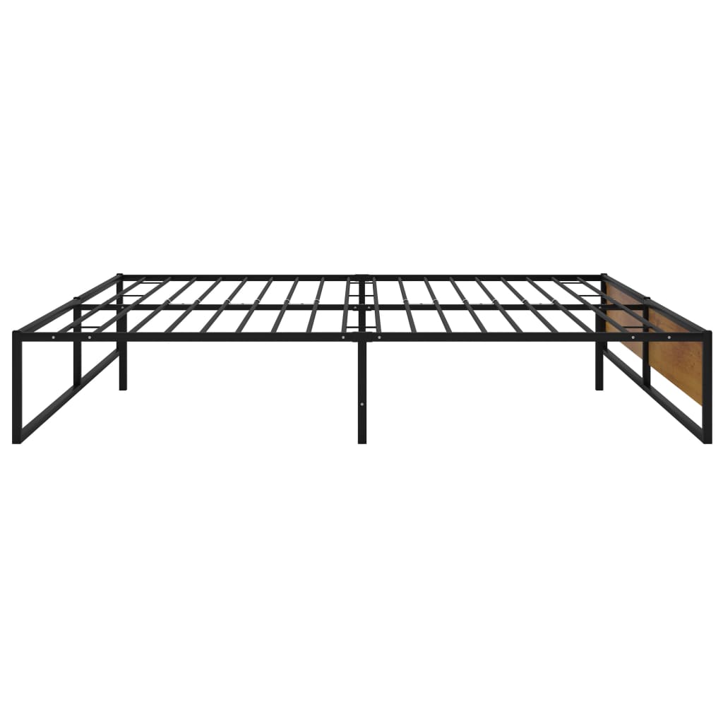 vidaXL Bedframe metaal zwart 160x200 cm