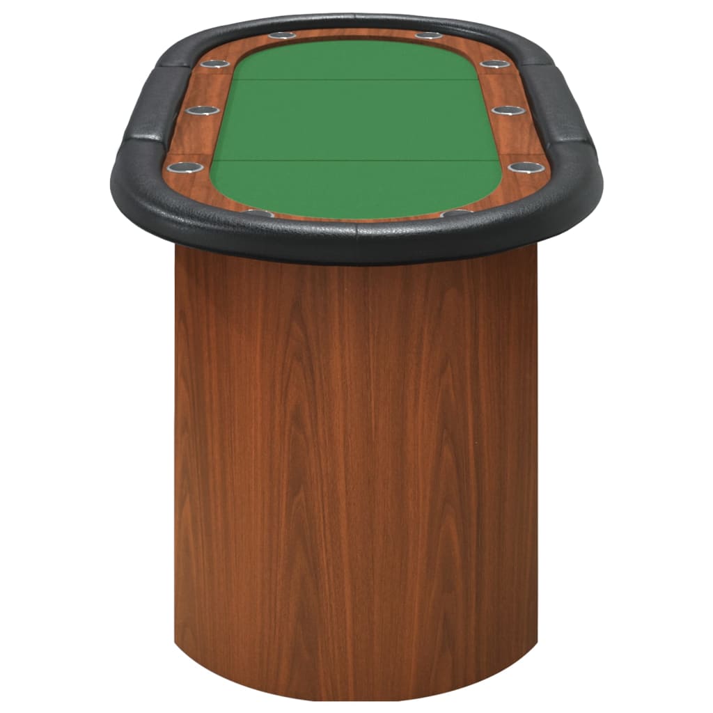 vidaXL Pokertafel voor 10 spelers 160x80x75 cm groen