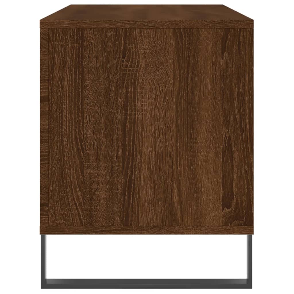 vidaXL Platenkast 100x38x48 cm bewerkt hout bruin eikenkleur