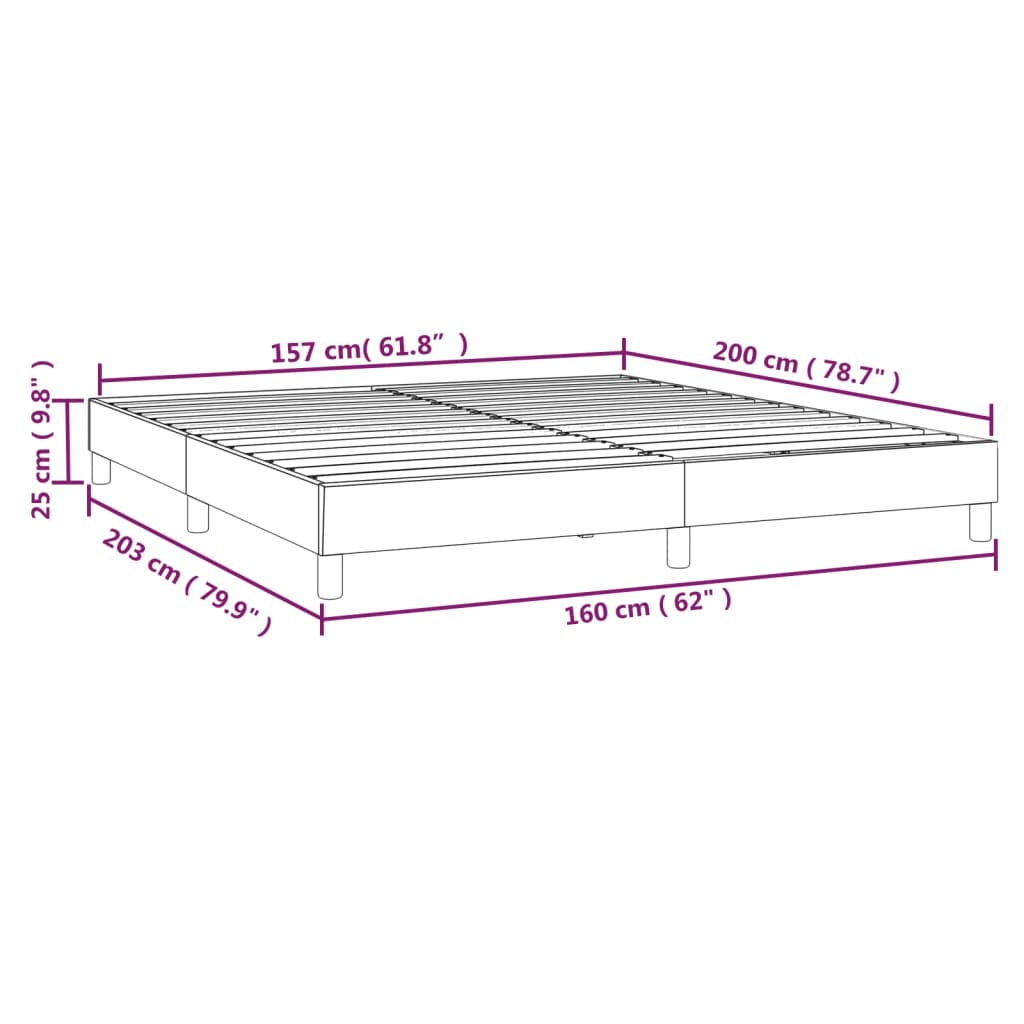 vidaXL Bedframe kunstleer bruin 160x200 cm