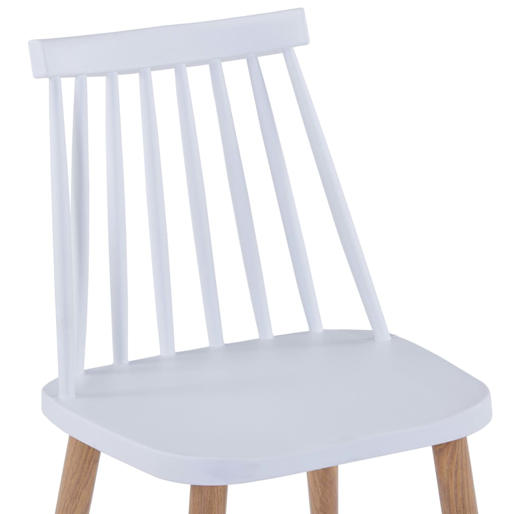 vidaXL Eetkamerstoelen 2 st kunststof wit