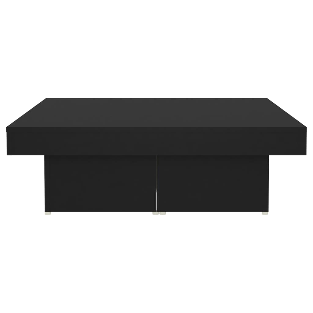 vidaXL Salontafel 90x90x28 cm bewerkt hout zwart