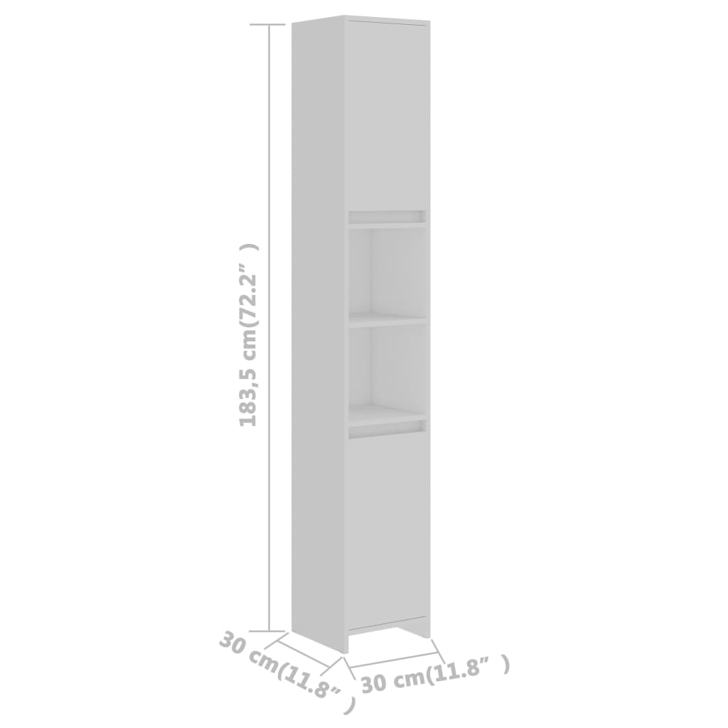 vidaXL 3-delige Badkamermeubelset bewerkt hout wit