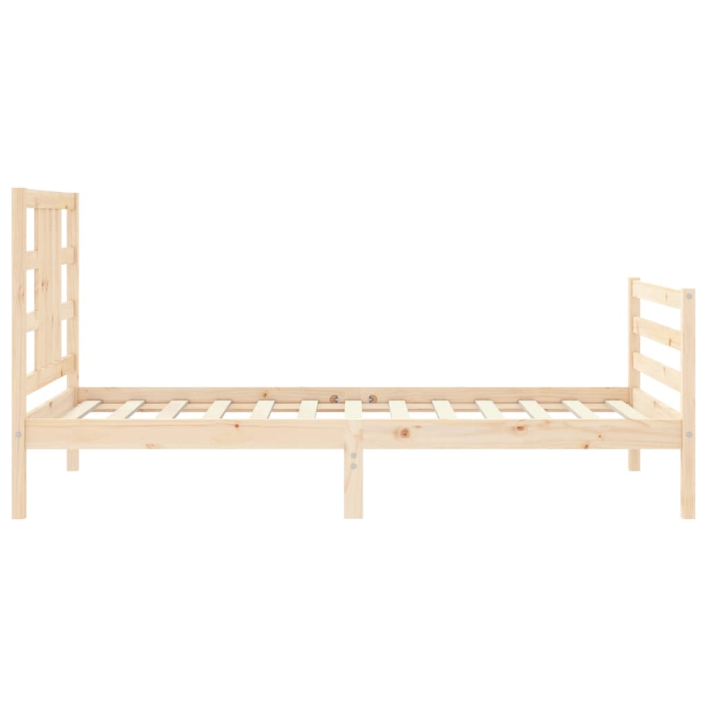 vidaXL Bedframe met hoofdbord massief hout