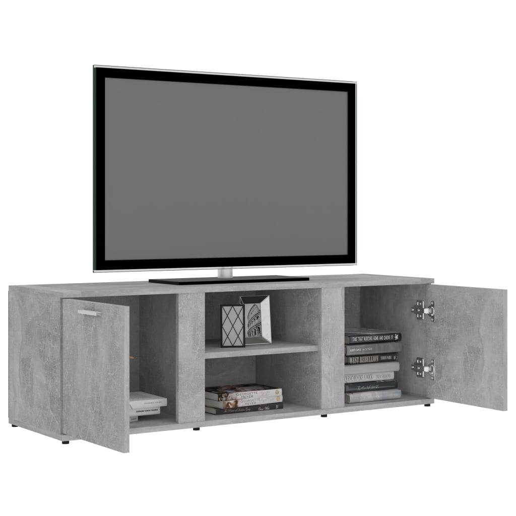 vidaXL Tv-meubel 120x34x37 cm bewerkt hout betongrijs