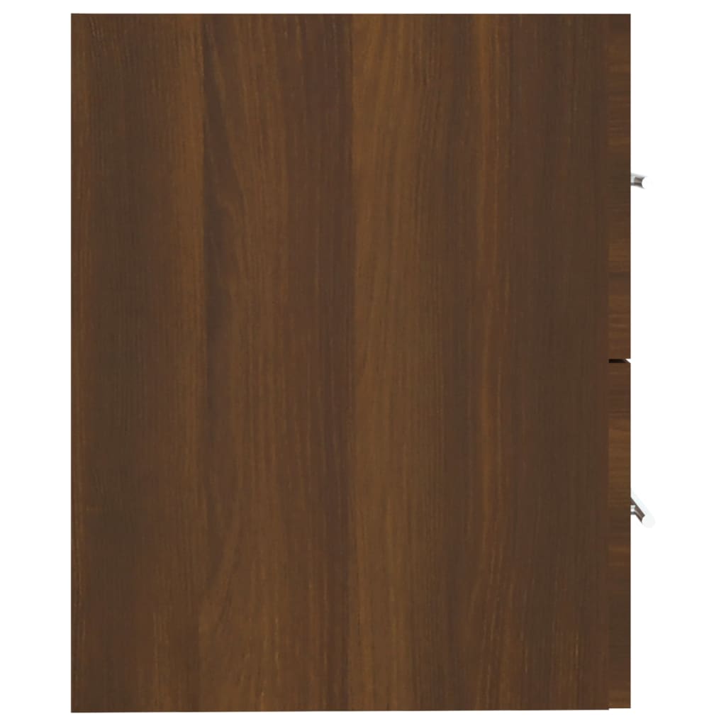 vidaXL Wastafelkast 60x38,5x48 cm bewerkt hout bruin eikenkleur