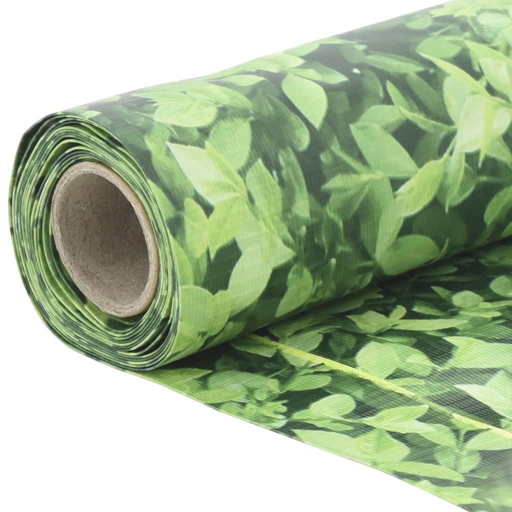 vidaXL Tuinscherm plantpatroon 1000x75 cm PVC groen