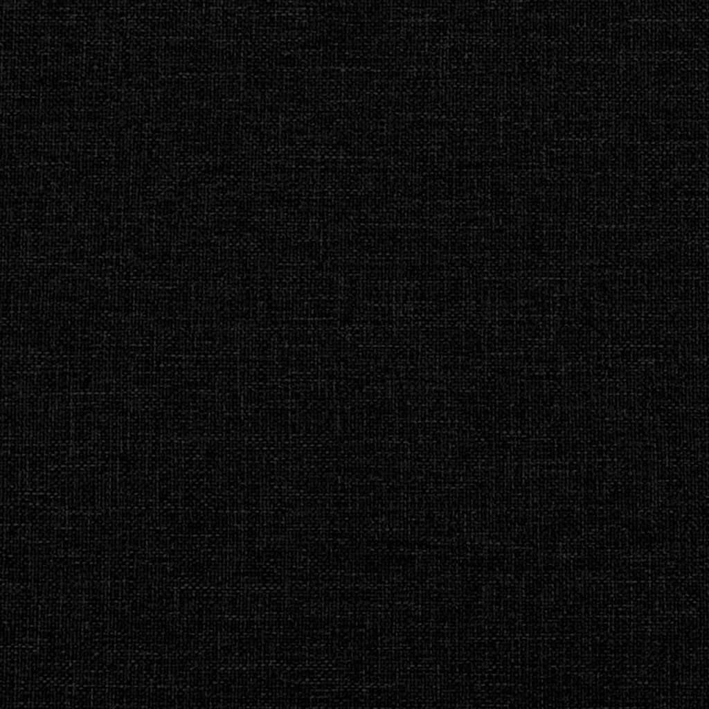 vidaXL Bankje met kussens 113x64,5x75,5 cm stof zwart