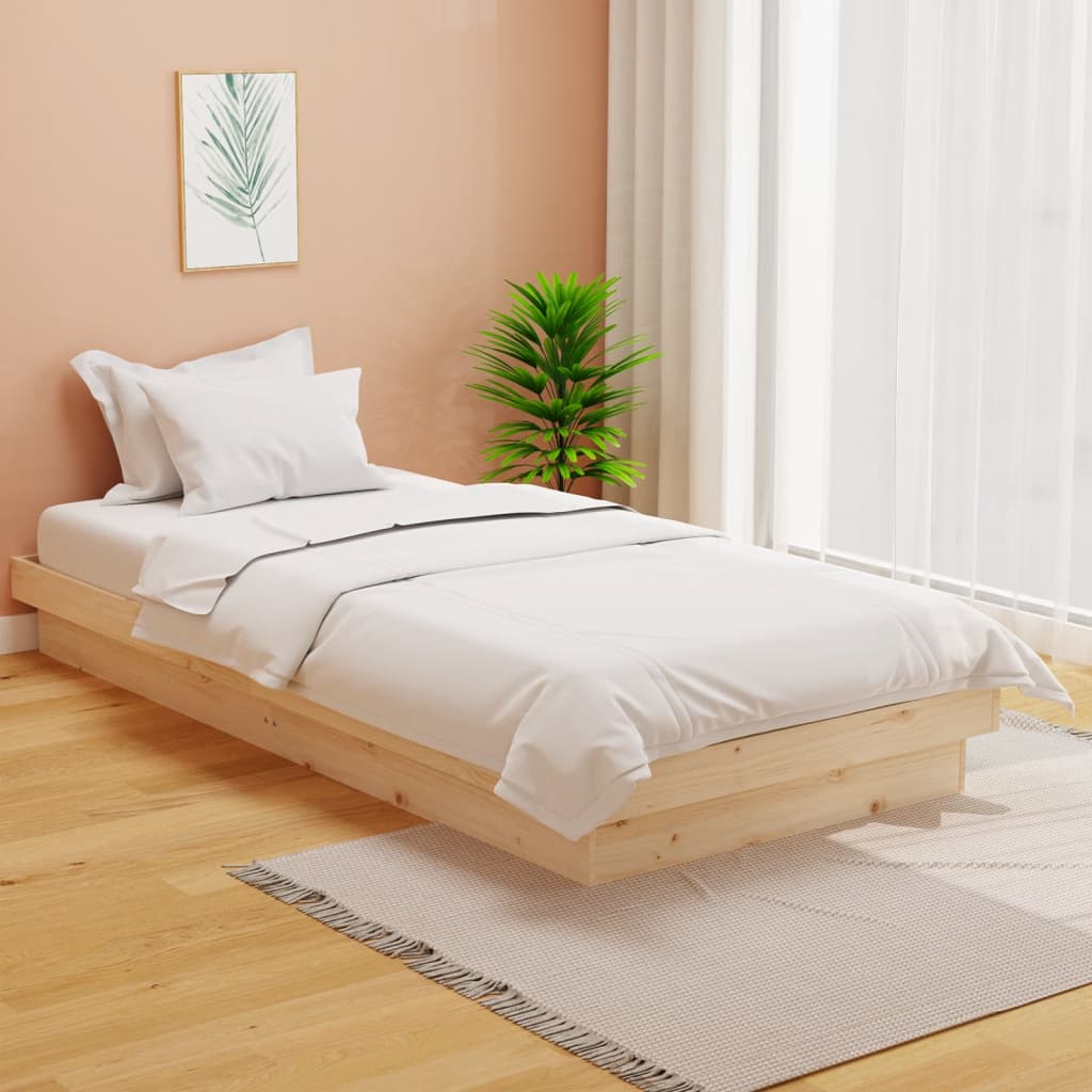 vidaXL Bedframe massief hout 100x200 cm