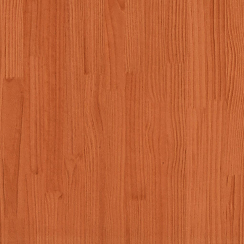 vidaXL Bedframe massief grenenhout wasbruin 120x190 cm