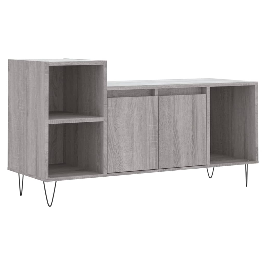 vidaXL Tv-meubel 100x35x55 cm bewerkt hout grijs sonoma eikenkleurig