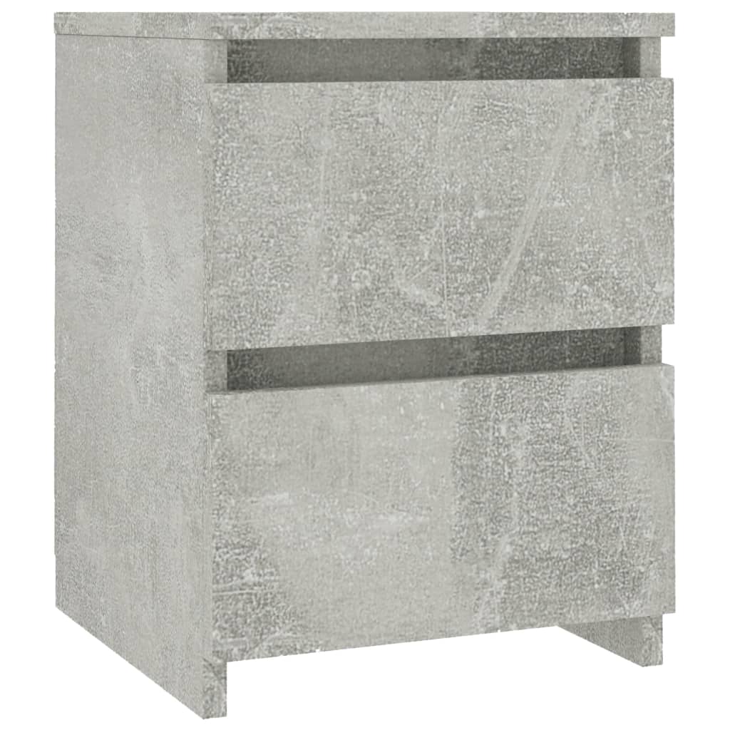 vidaXL Nachtkastje 30x30x40 cm bewerkt hout betongrijs