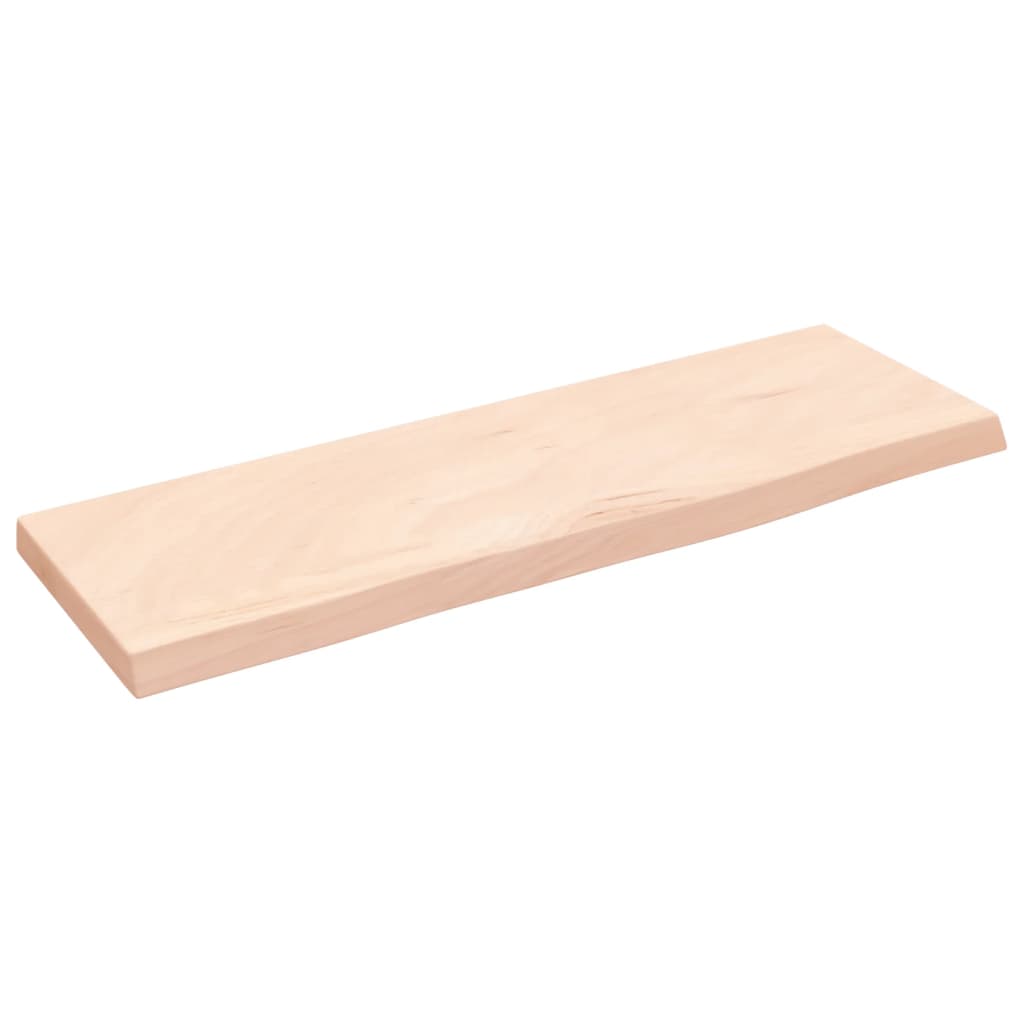 vidaXL Wandschap 60x20x2 cm onbehandeld massief eikenhout