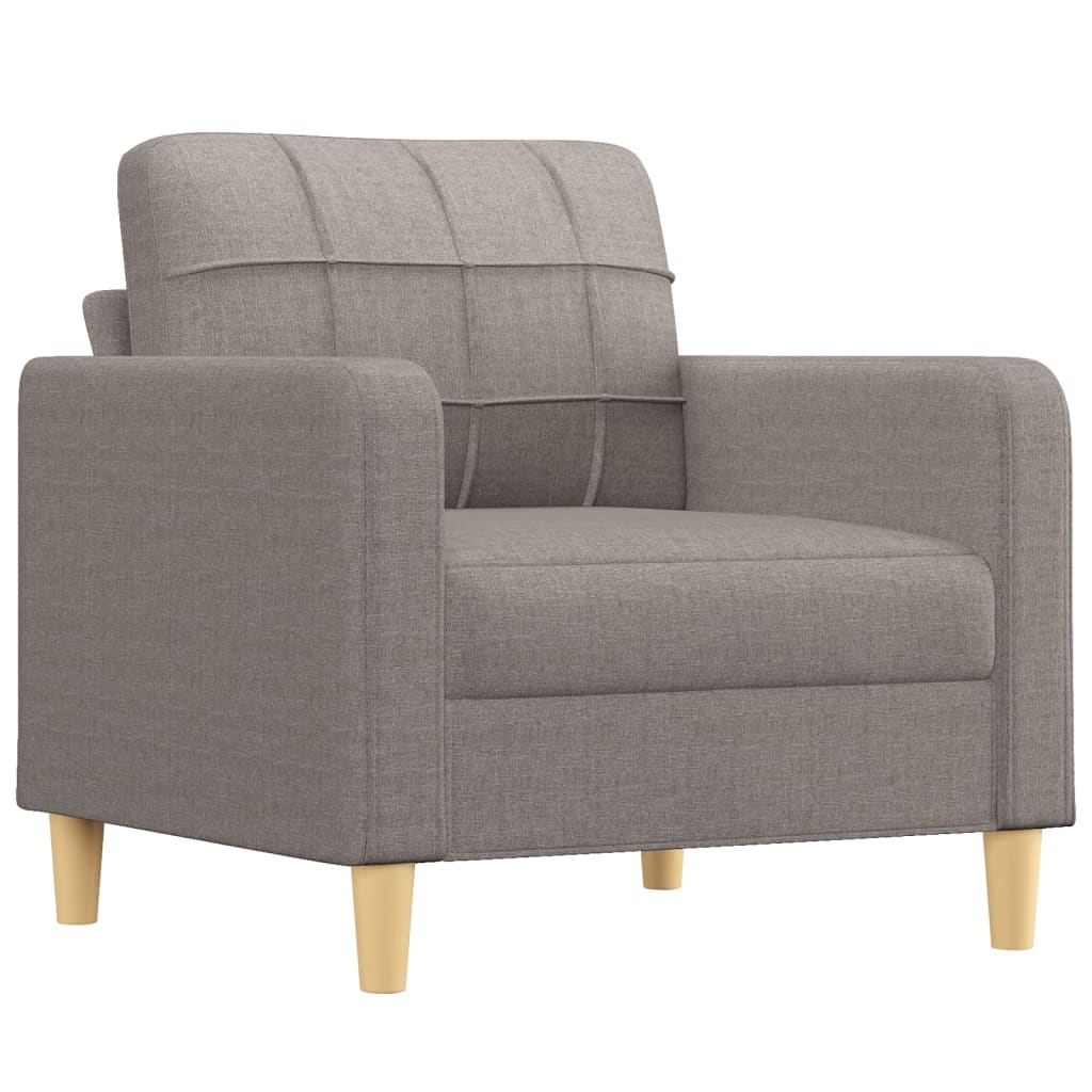 vidaXL 4-delige Loungeset met kussens stof taupe